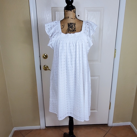 Nordstrom Matching Broderie Anglaise Cotton Dress - Picture 3 of 12